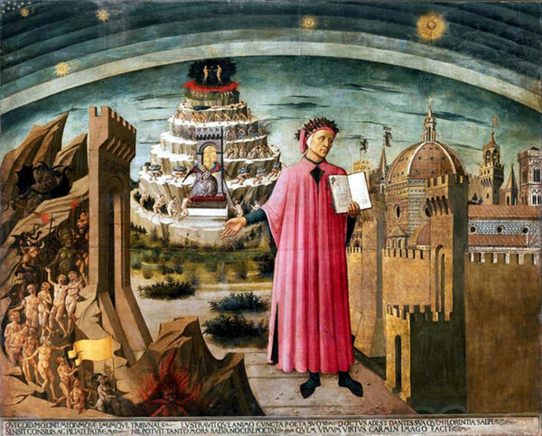 The Painting La Commedia Illumina Firenze
