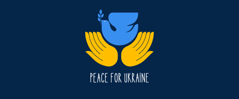 Peace For Ukraine No War Design With Blue And Yellow Dove Of Peace Facebook Cover 1200 500 Px