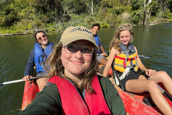 Kayaking with International Students