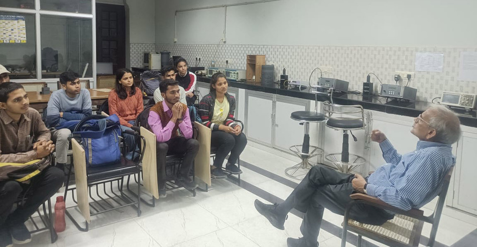 Umesh Garg with students and faculty at BITS-Pilani, Hyderabad
